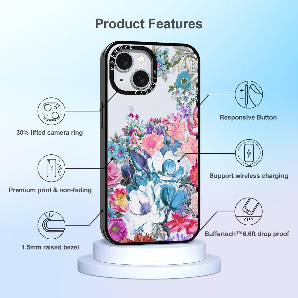 Magnolia Flower Phone Case - iPhone 15 Plus Case - MOSNOVO