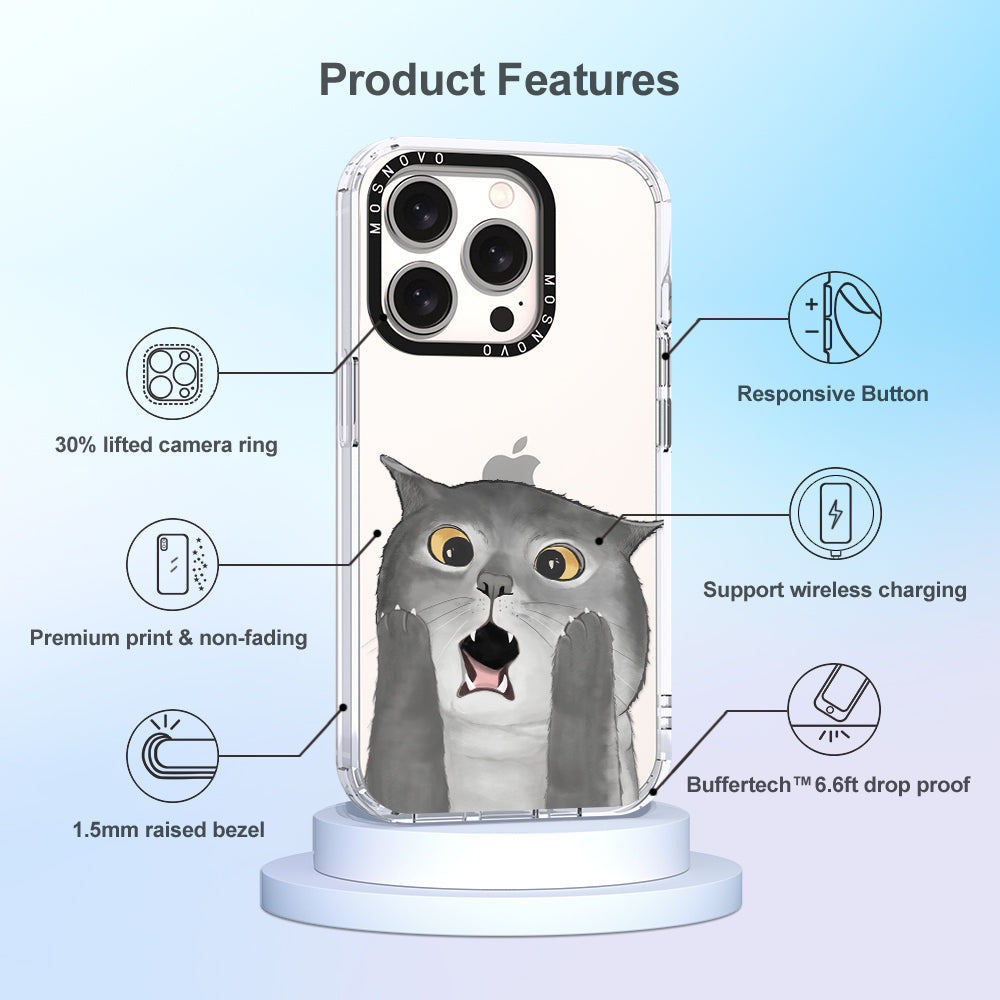 OMG Cat Phone Case - iPhone 15 Pro Case - MOSNOVO