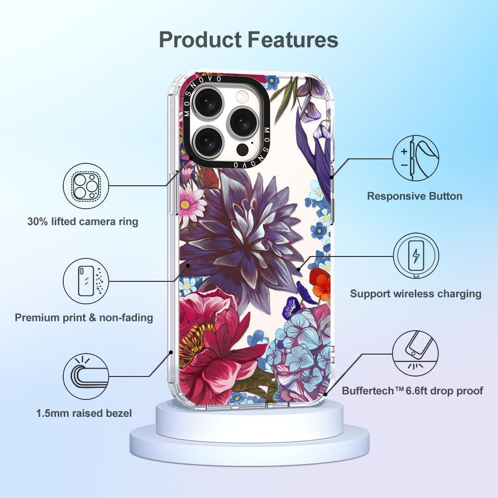 Blue Lilacs Phone Case - iPhone 15 Pro Max Case - MOSNOVO