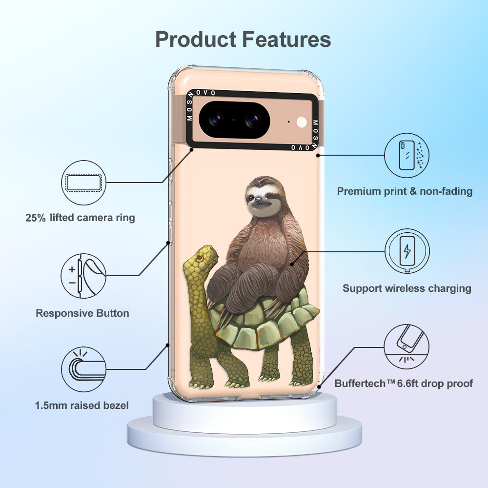 Sloth Turtle Phone Case - Google Pixel 8 Case - MOSNOVO