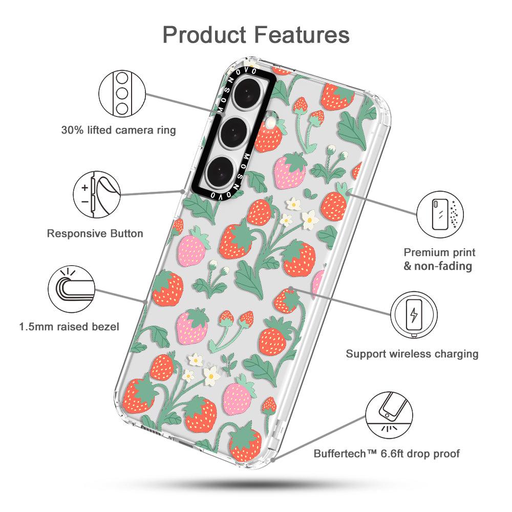 Strawberry Garden Phone Case - Samsung Galaxy S24 Plus Case - MOSNOVO