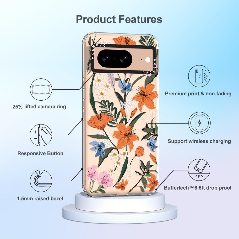 Lily Garden Phone Case - Google Pixel 8 Case - MOSNOVO