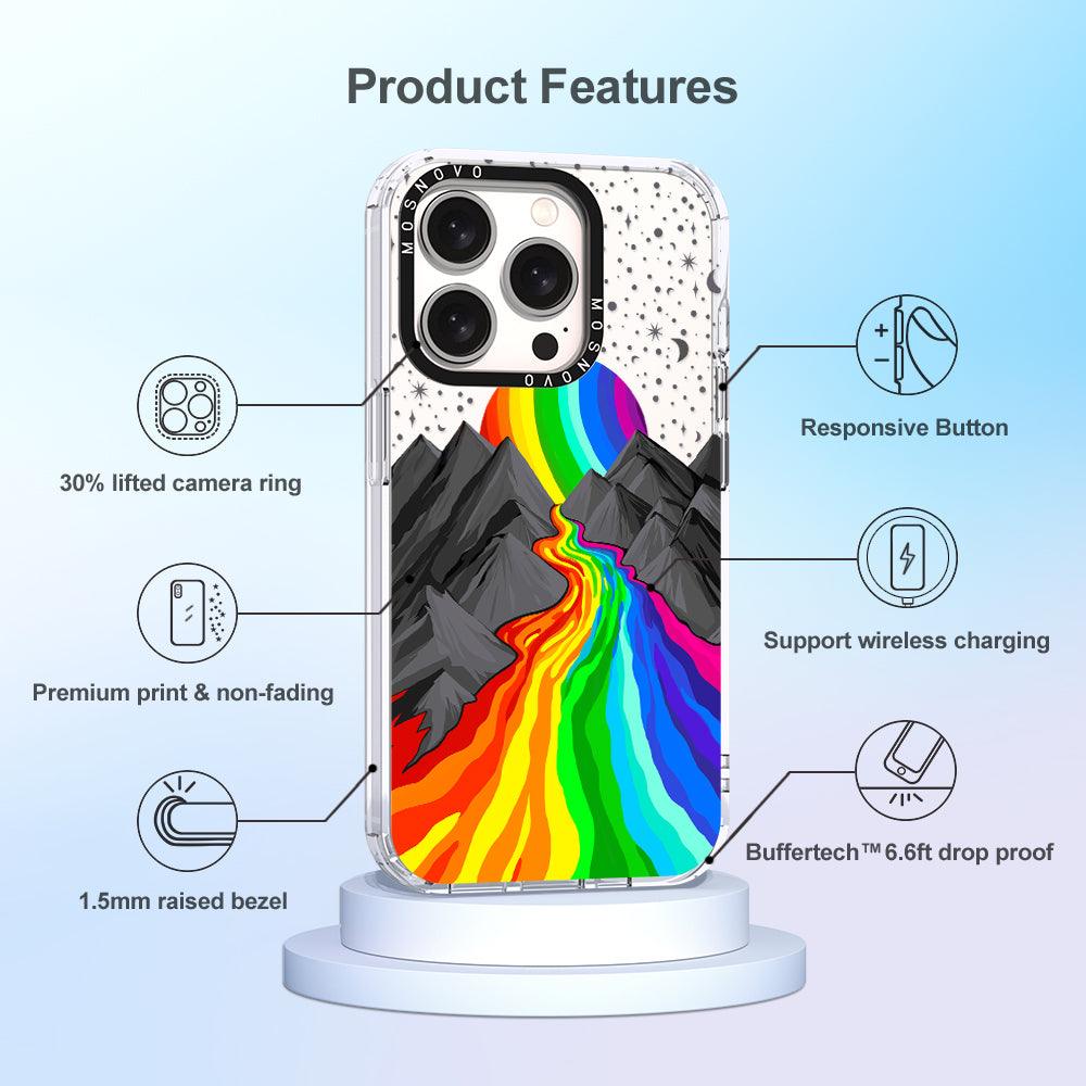 Rainbow Landscape Phone Case - iPhone 15 Pro Case - MOSNOVO