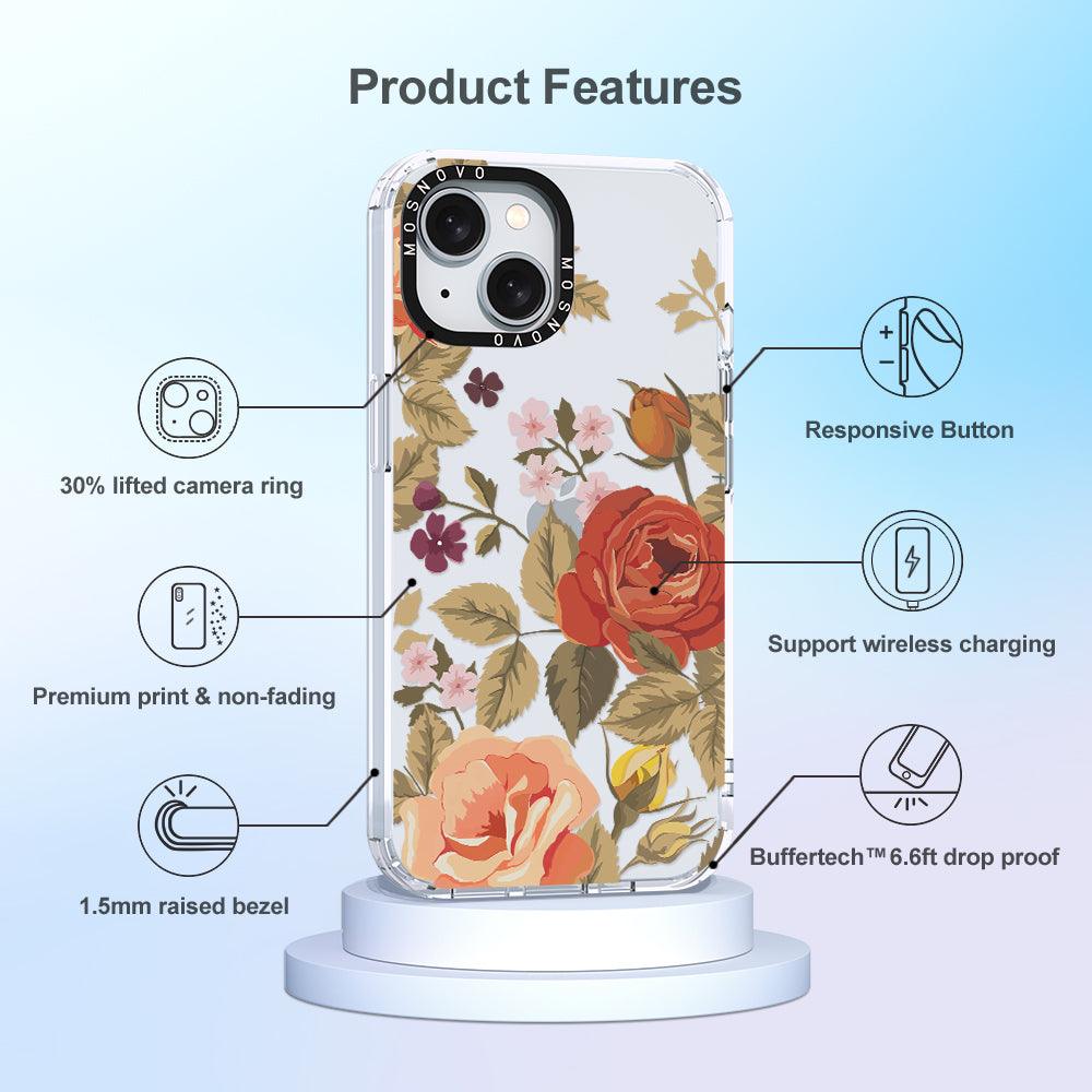 Vintage Roses Phone Case - iPhone 15 Case - MOSNOVO