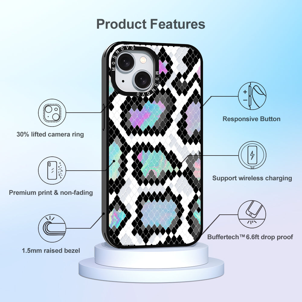 Aurora Snake Print Phone Case - iPhone 15 Plus Case - MOSNOVO