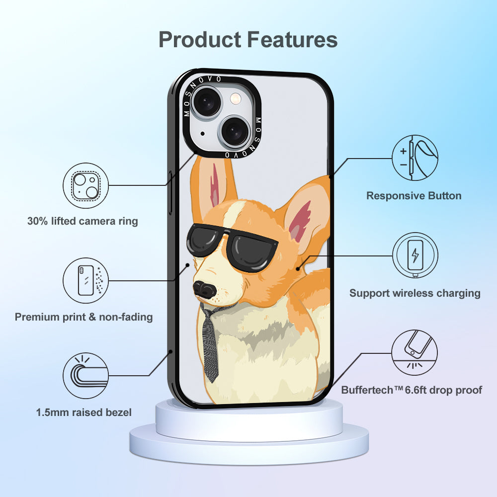 Fluffy Corgi Phone Case - iPhone 15 Case - MOSNOVO