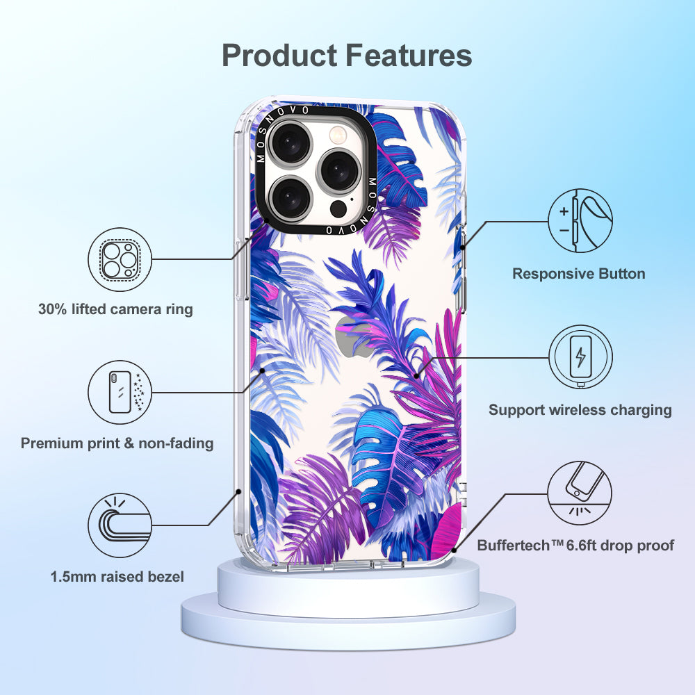 Fancy Palm Leaves Phone Case - iPhone 15 Pro Max Case - MOSNOVO