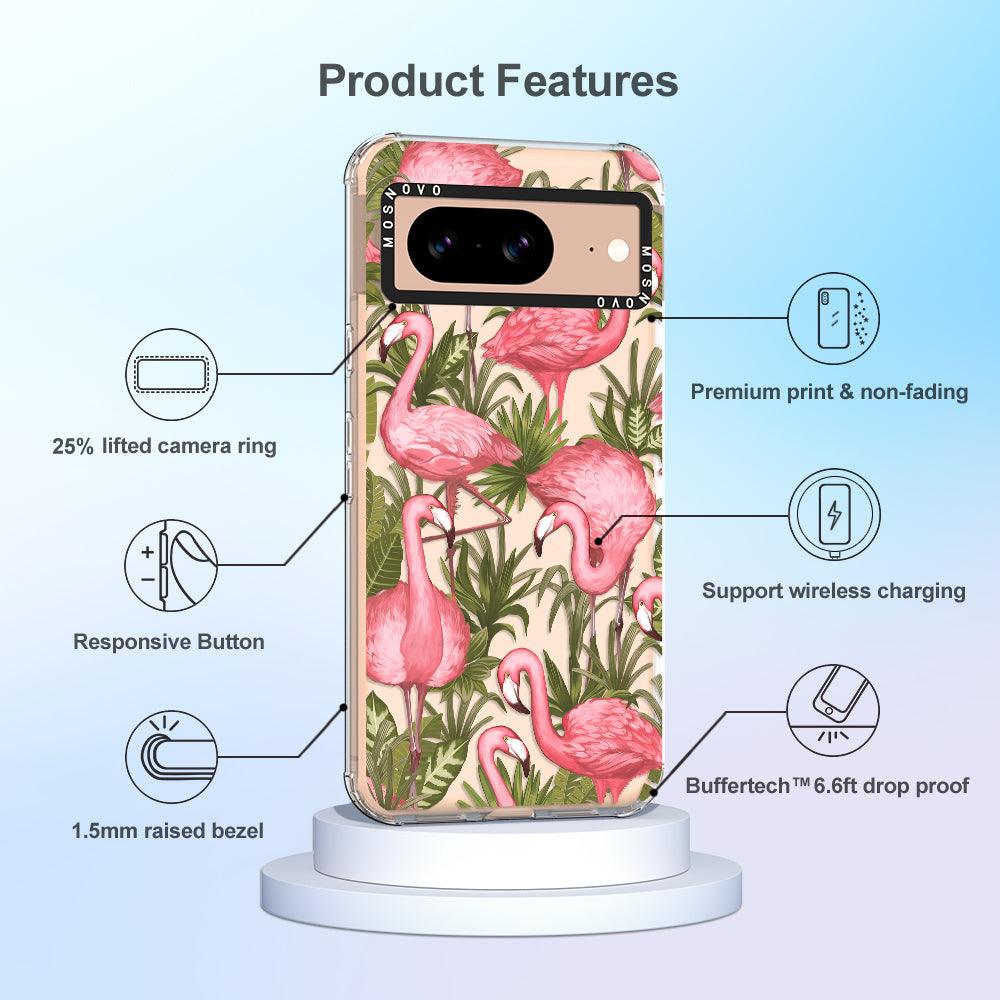 Jungle Flamingo Phone Case - Google Pixel 8 Case - MOSNOVO