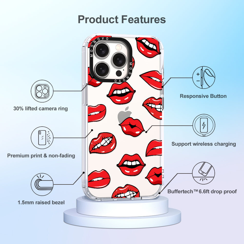 Hot Lips Phone Case - iPhone 15 Pro Max Case - MOSNOVO