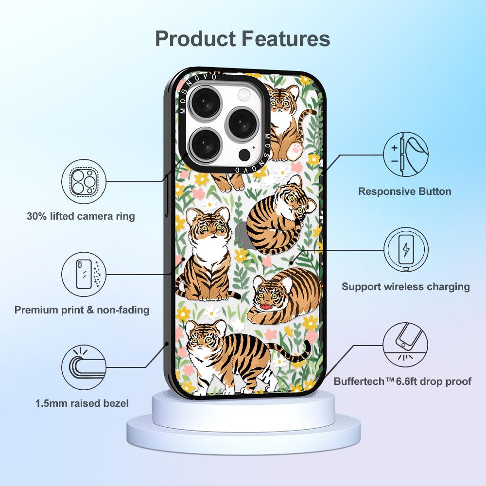 Cute Tiger Phone Case - iPhone 15 Pro Case - MOSNOVO