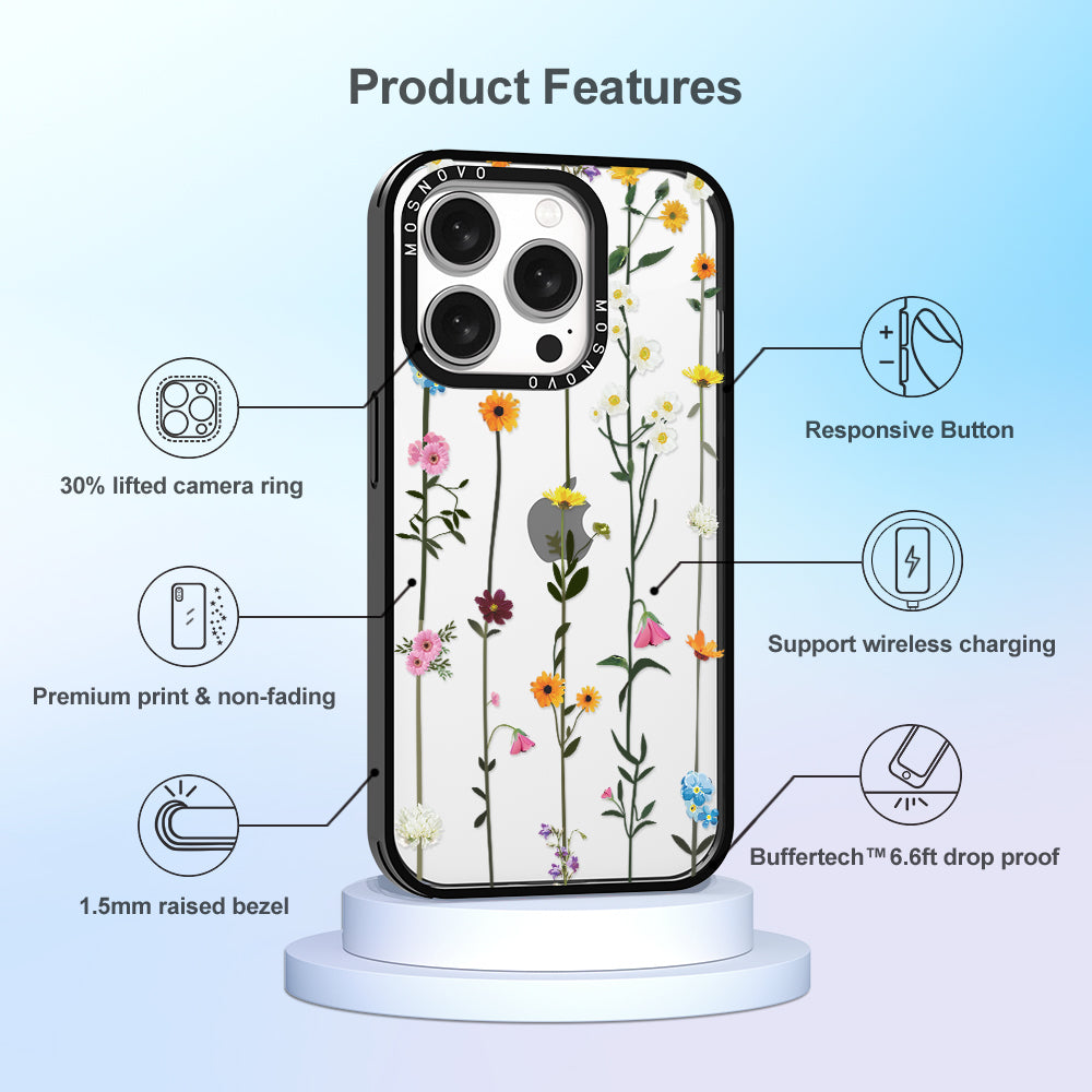 Wildflowers Phone Case - iPhone 15 Pro Case - MOSNOVO