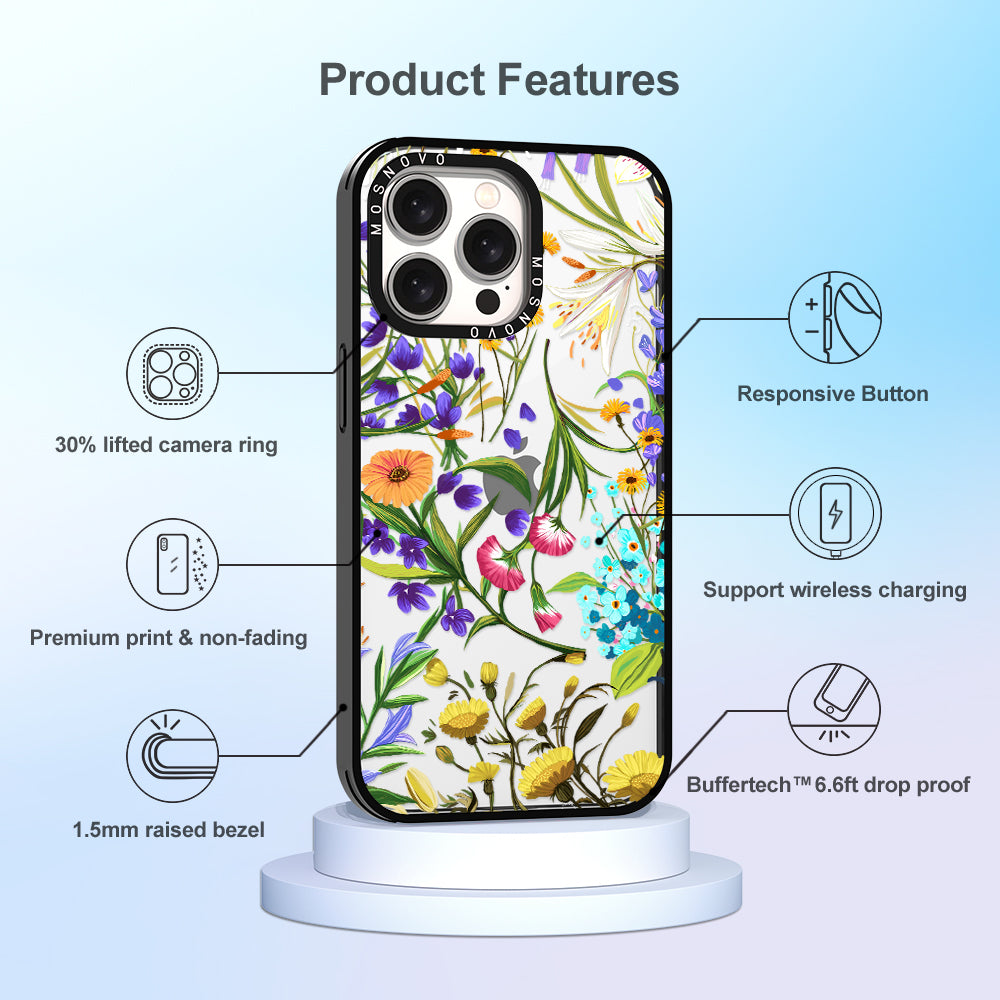 Summer Flower Holidays Phone Case - iPhone 15 Pro Max Case - MOSNOVO