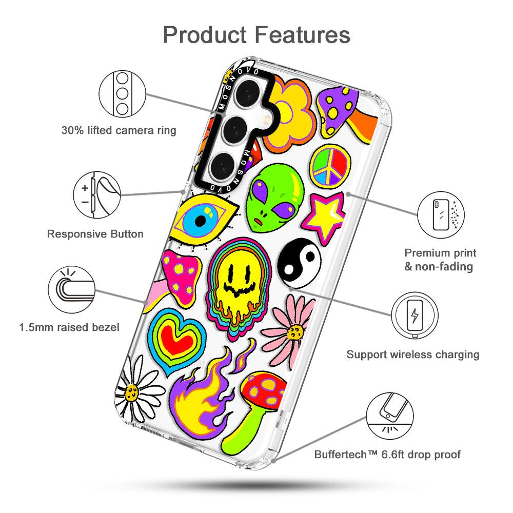 Hippie Stickers Phone Case - Samsung Galaxy S23 FE Case