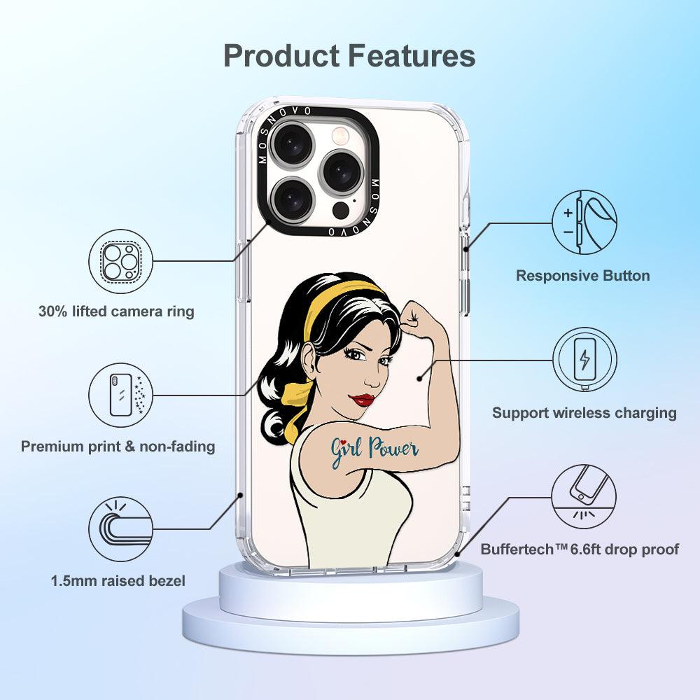 Girl Power Phone Case - iPhone 15 Pro Max Case - MOSNOVO