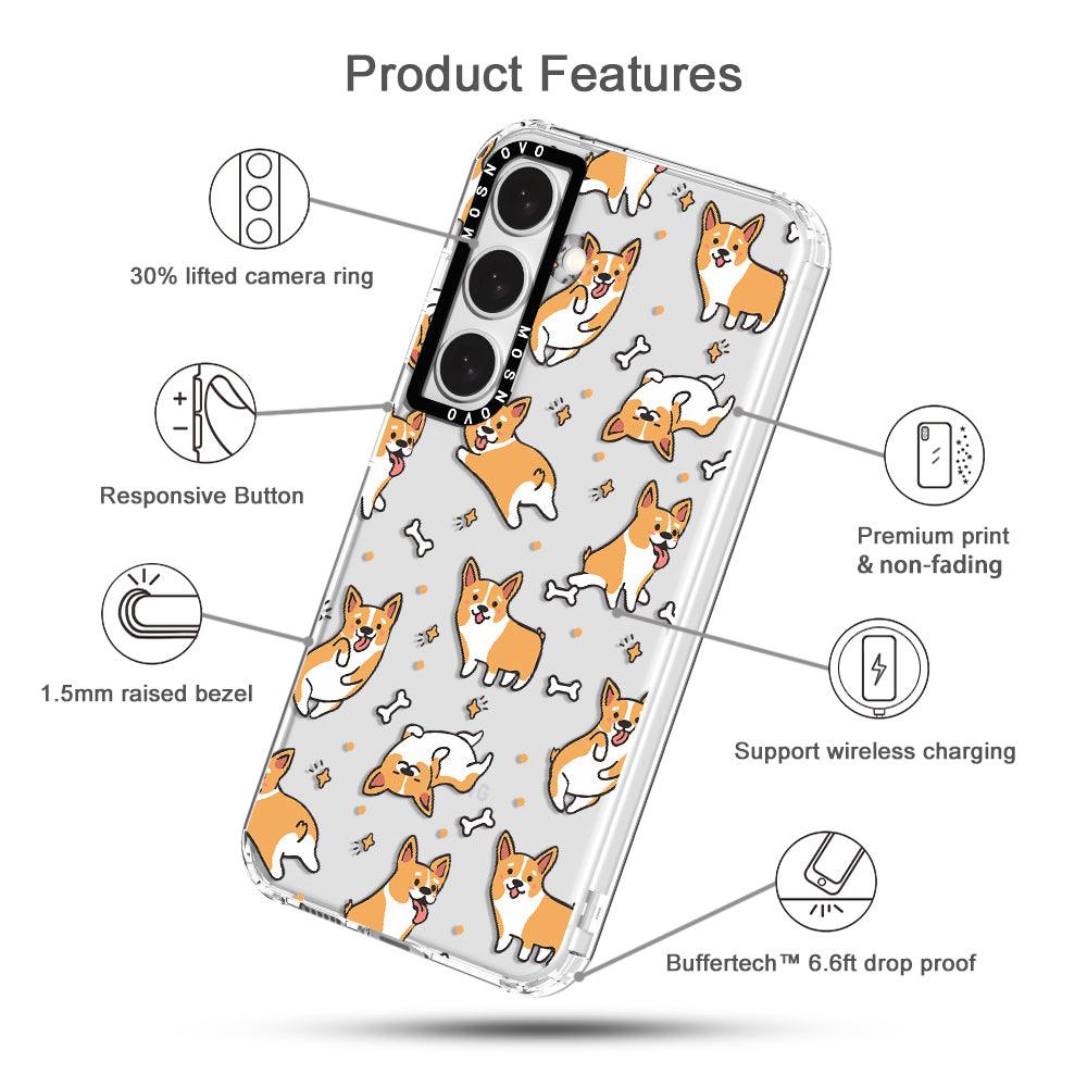 Cute Corgi Phone Case - Samsung Galaxy S24 Plus Case - MOSNOVO