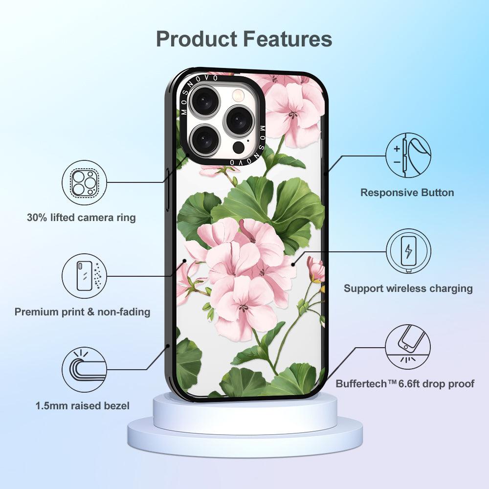 Geranium Phone Case - iPhone 15 Pro Max Case - MOSNOVO