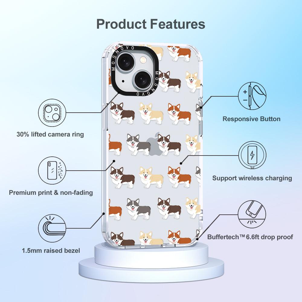 Cute Corgi Phone Case - iPhone 15 Plus Case - MOSNOVO