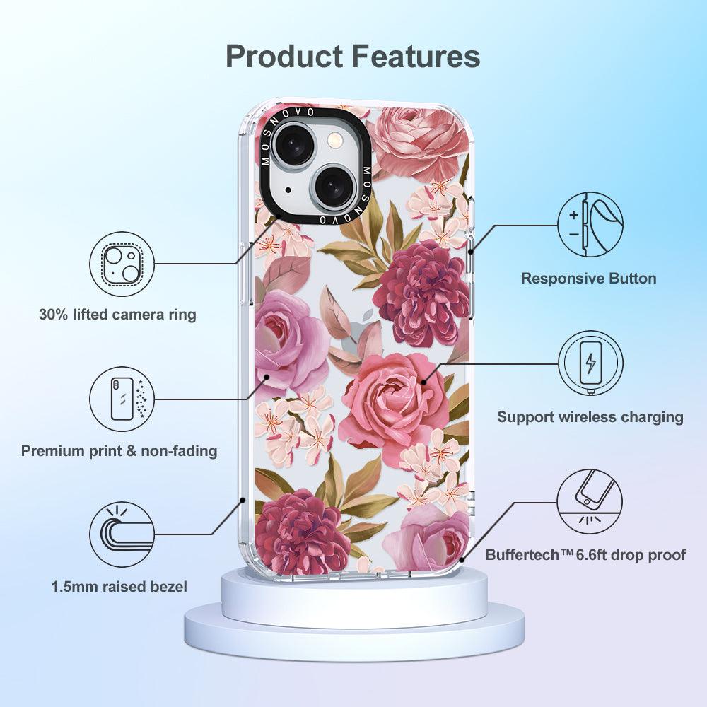 Blossom Flowe Floral Phone Case - iPhone 15 Case - MOSNOVO