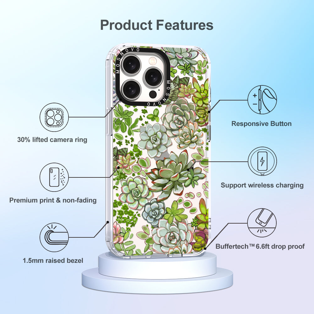 Succulent Phone Case - iPhone 15 Pro Max Case - MOSNOVO