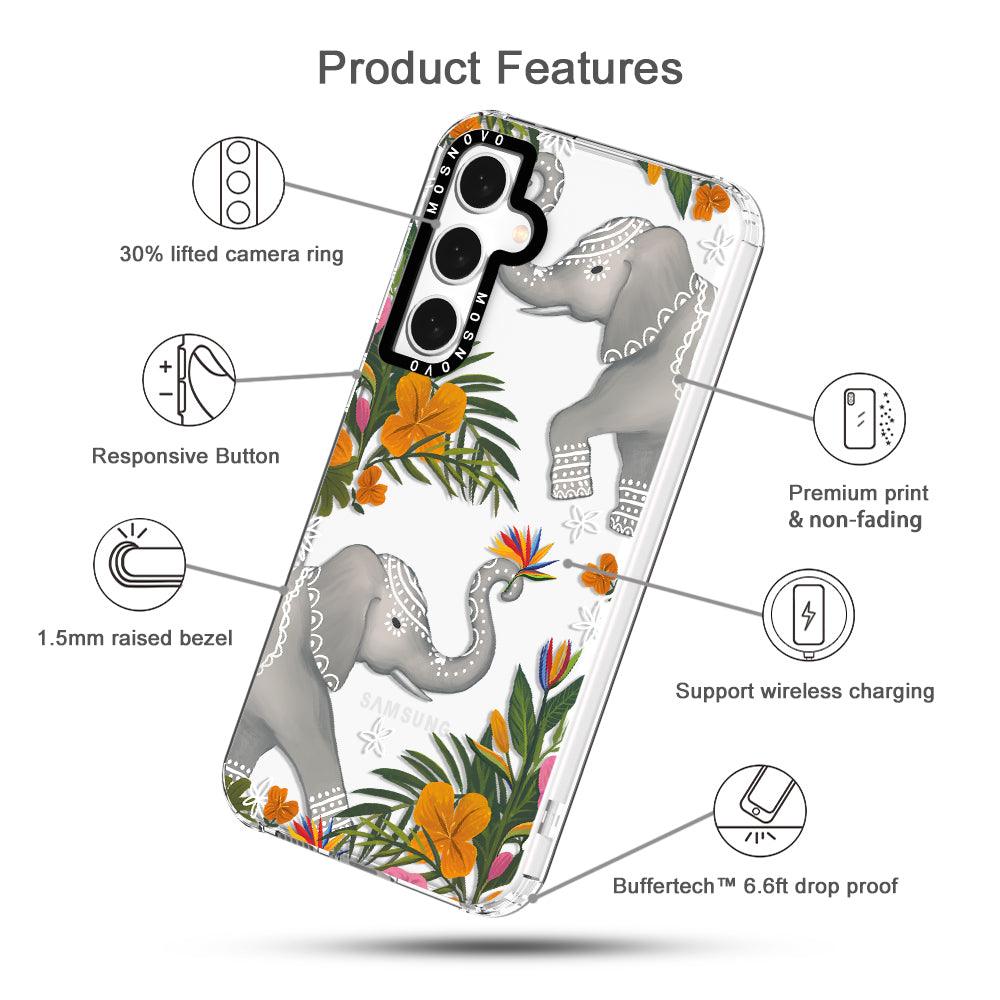 Tribal Elephant Phone Case - Samsung Galaxy S23 FE Case