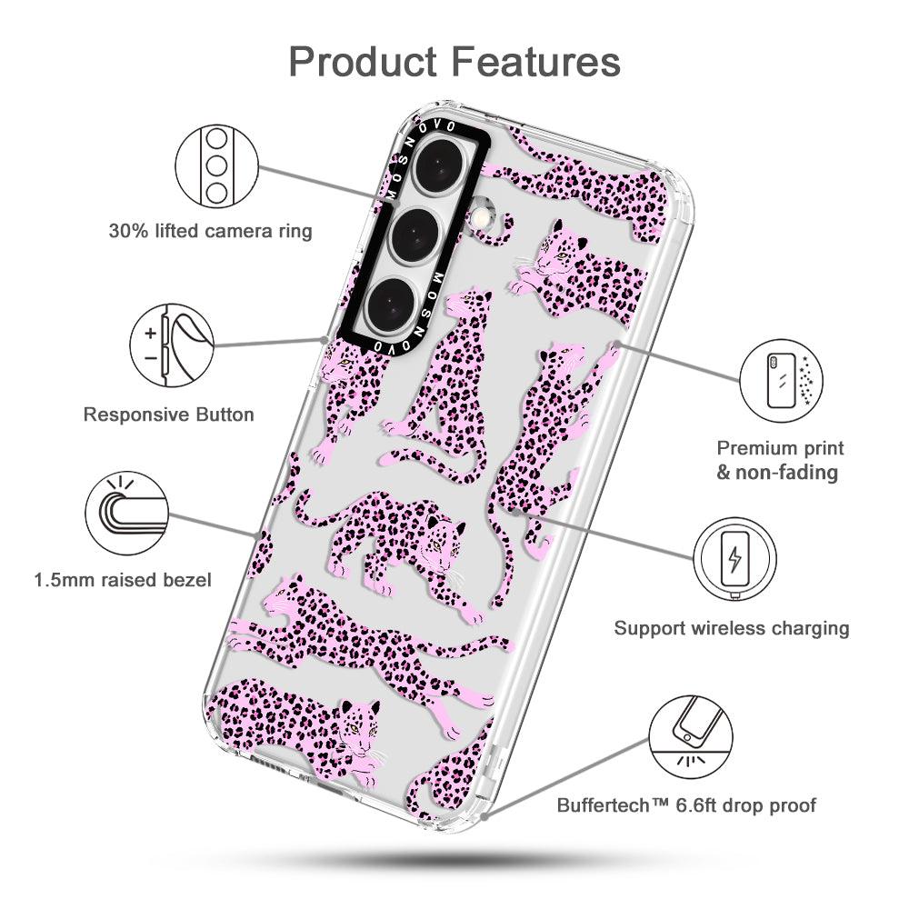 Pink Leopard Phone Case - Samsung Galaxy S24 Case