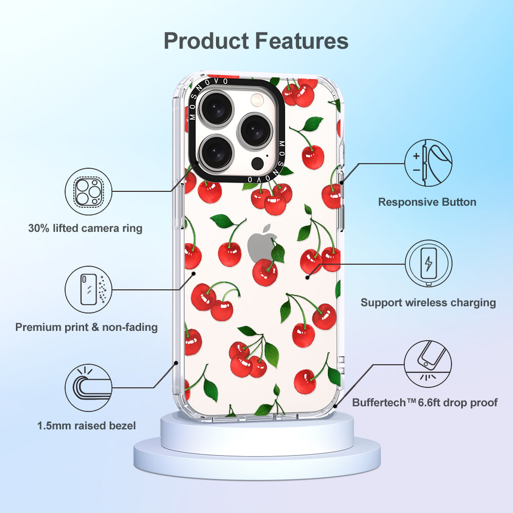 Poppy Cherry Phone Case - iPhone 15 Pro Case - MOSNOVO