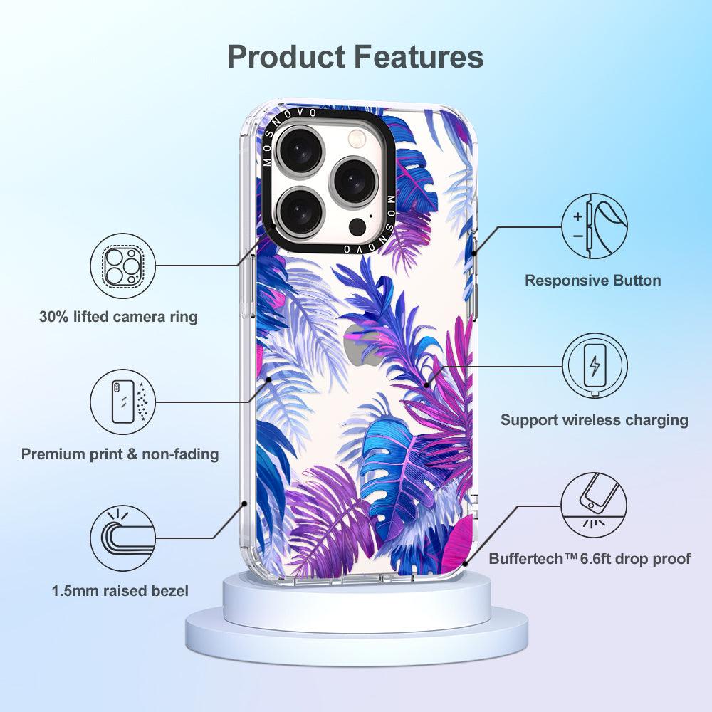 Fancy Palm Leaves Phone Case - iPhone 15 Pro Case - MOSNOVO