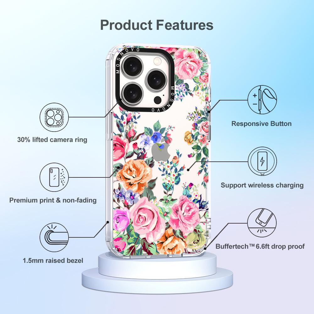 Flower Garden Phone Case - iPhone 15 Pro Case - MOSNOVO