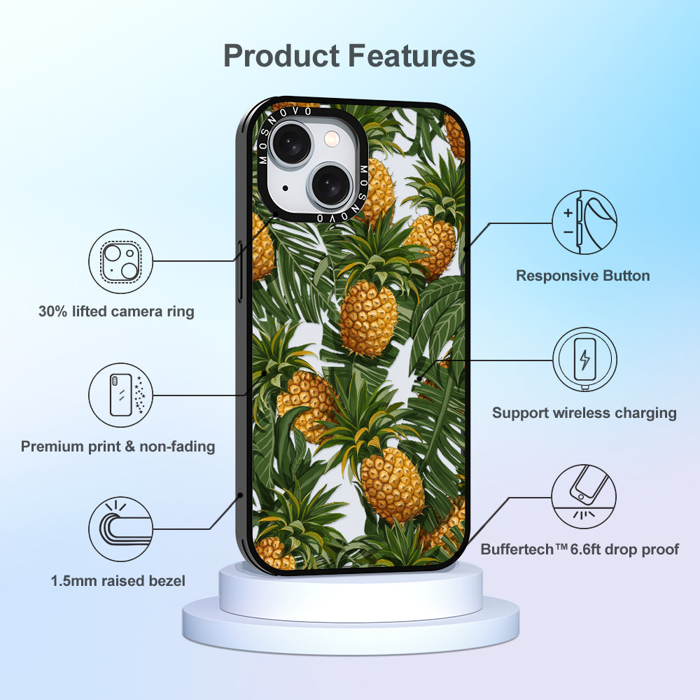 Pineapple Botany Phone Case - iPhone 15 Case - MOSNOVO