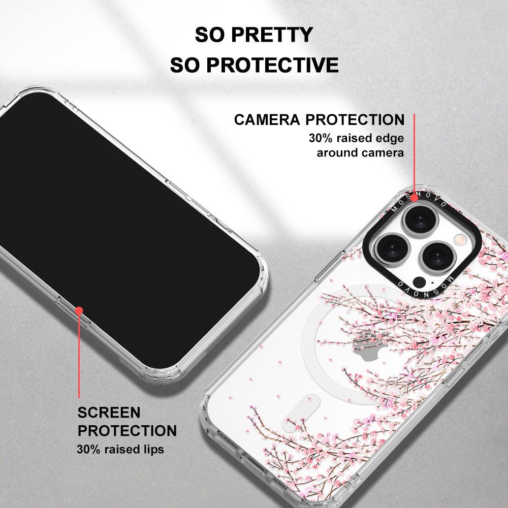 Cherry Blossom Phone Case - iPhone 15 Pro Case Clear With Magsafe