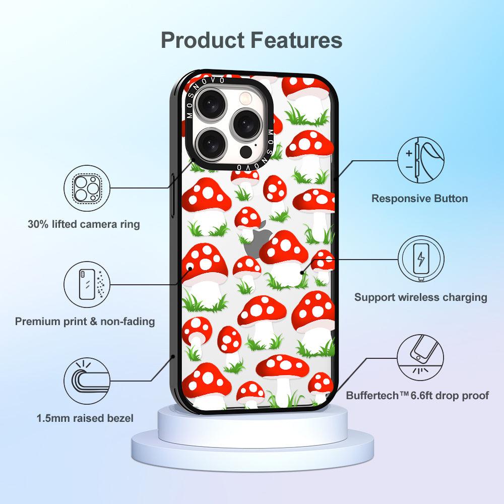 Cute Mushroom Phone Case - iPhone 15 Pro Max Case - MOSNOVO