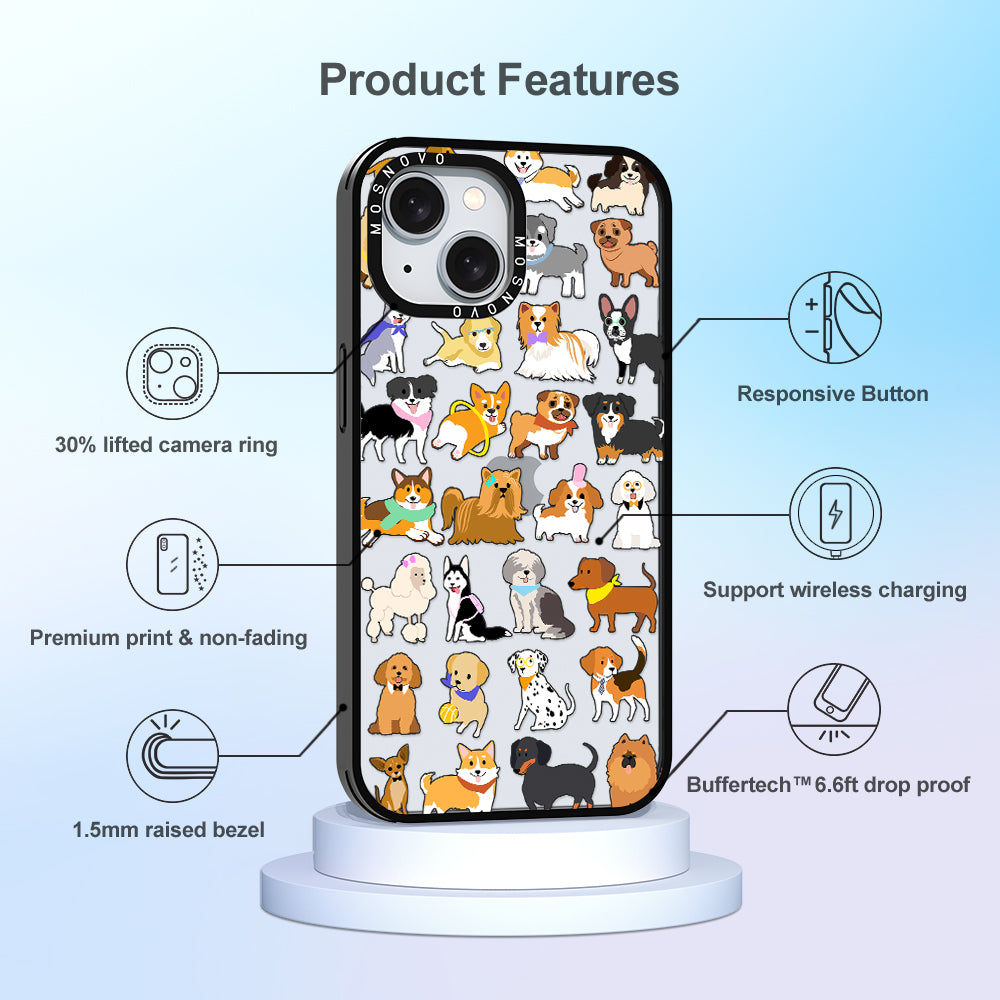 Cute Puppy Phone Case - iPhone 15 Case - MOSNOVO