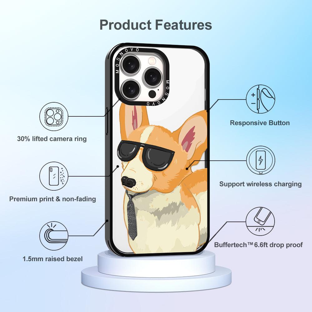 Fluffy Corgi Phone Case - iPhone 15 Pro Max Case - MOSNOVO