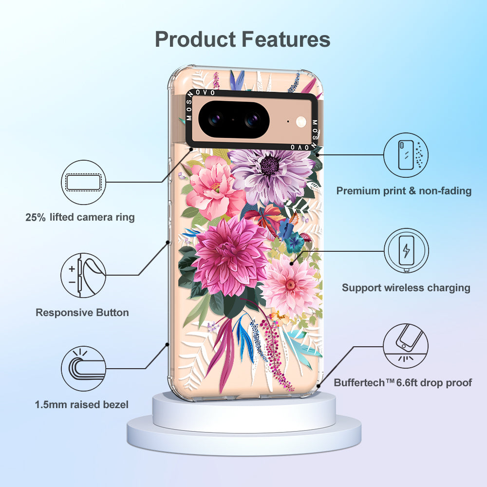 Dahlia Bloom Phone Case - Google Pixel 8 Case - MOSNOVO