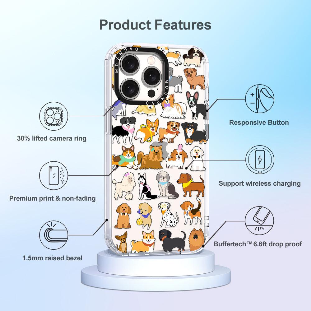 Cute Puppy Phone Case - iPhone 15 Pro Max Case - MOSNOVO