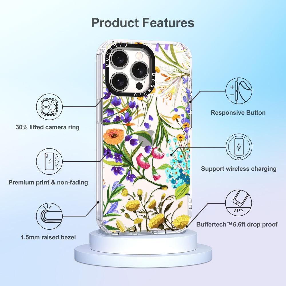 Summer Flower Holidays Phone Case - iPhone 15 Pro Max Case - MOSNOVO