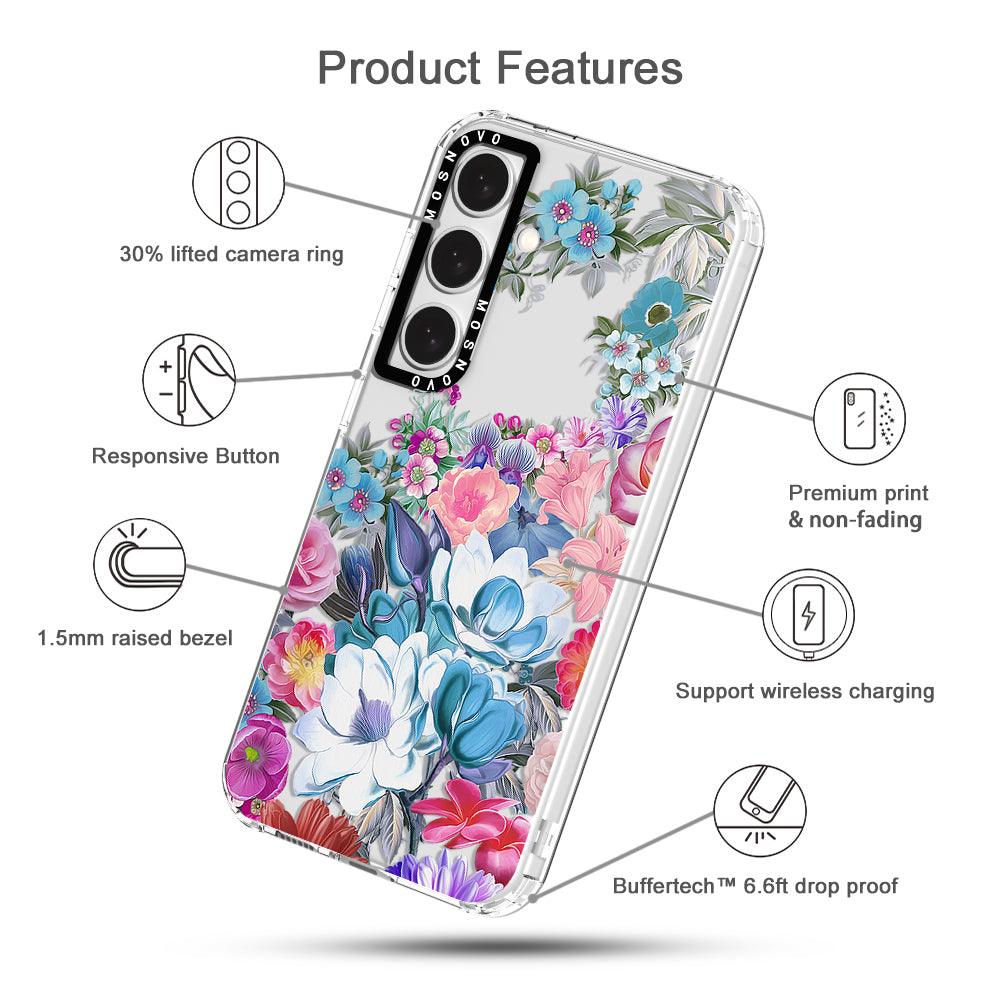 Magnolia Flower Phone Case - Samsung Galaxy S24 Plus Case - MOSNOVO