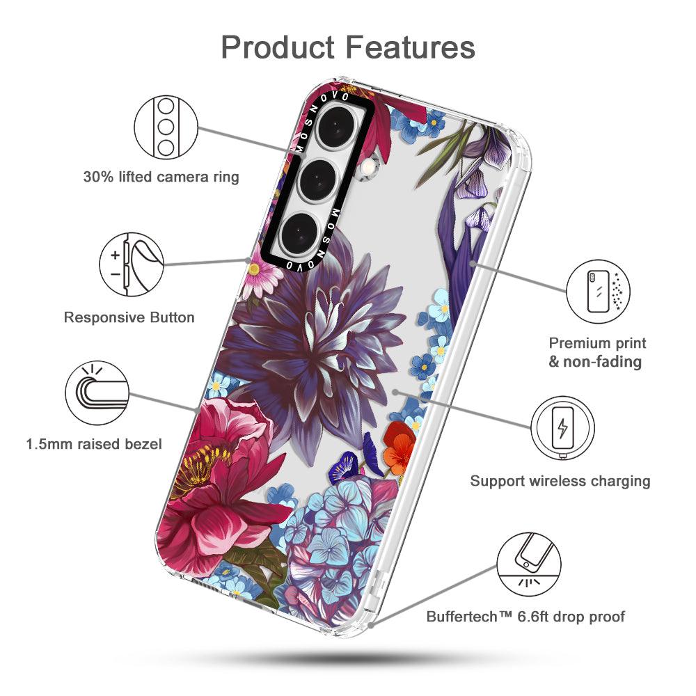 Lilac Floral Phone Case - Samsung Galaxy S24 Case - MOSNOVO