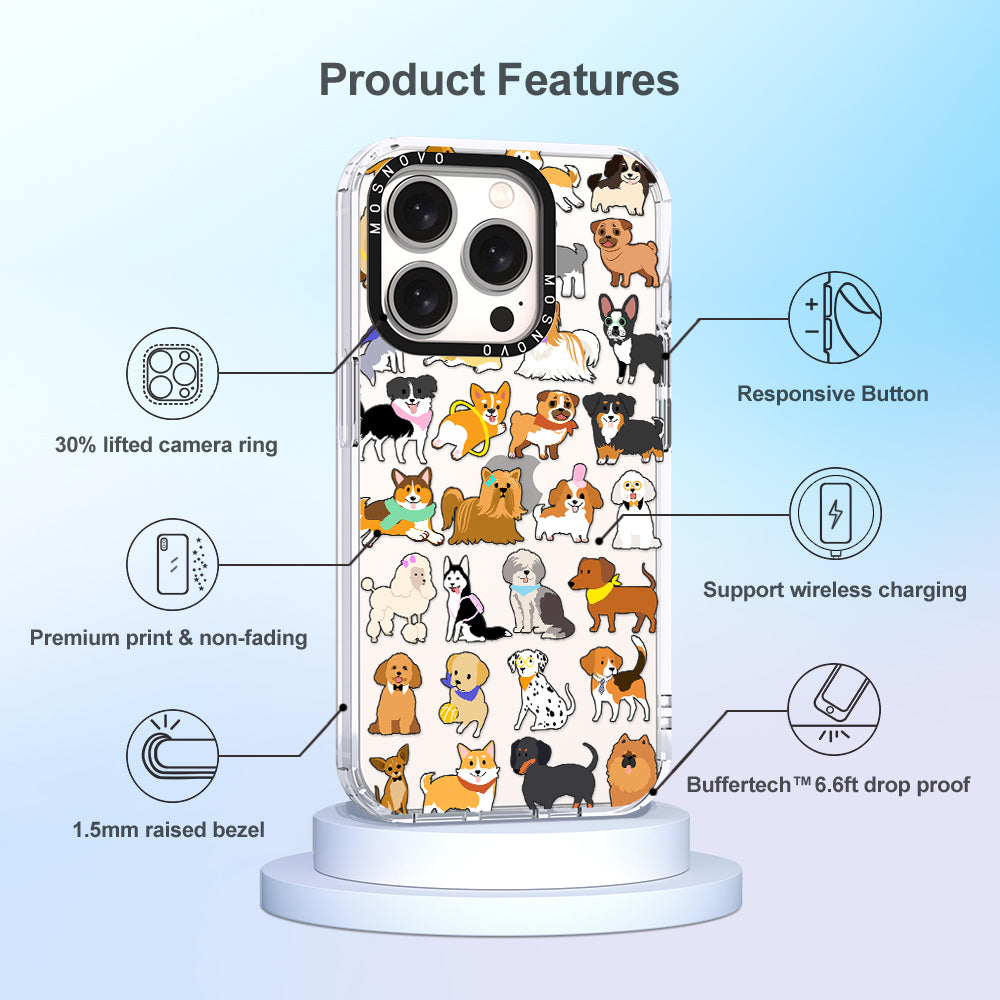 Cute Puppy Phone Case - iPhone 15 Pro Case - MOSNOVO