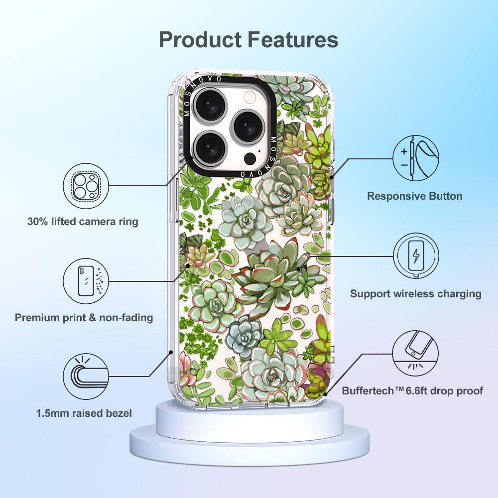 Succulent Phone Case - iPhone 15 Pro Case - MOSNOVO