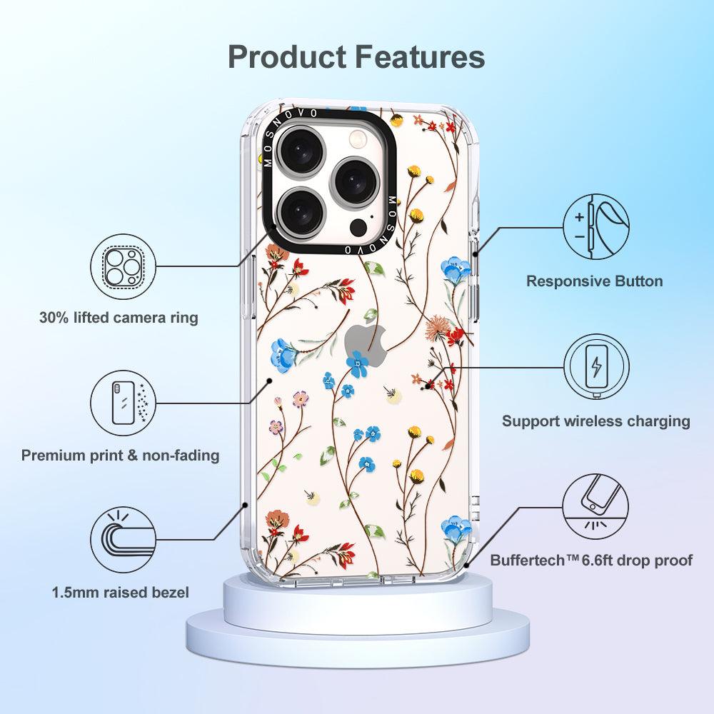 Wildflowers Phone Case - iPhone 15 Pro Case - MOSNOVO