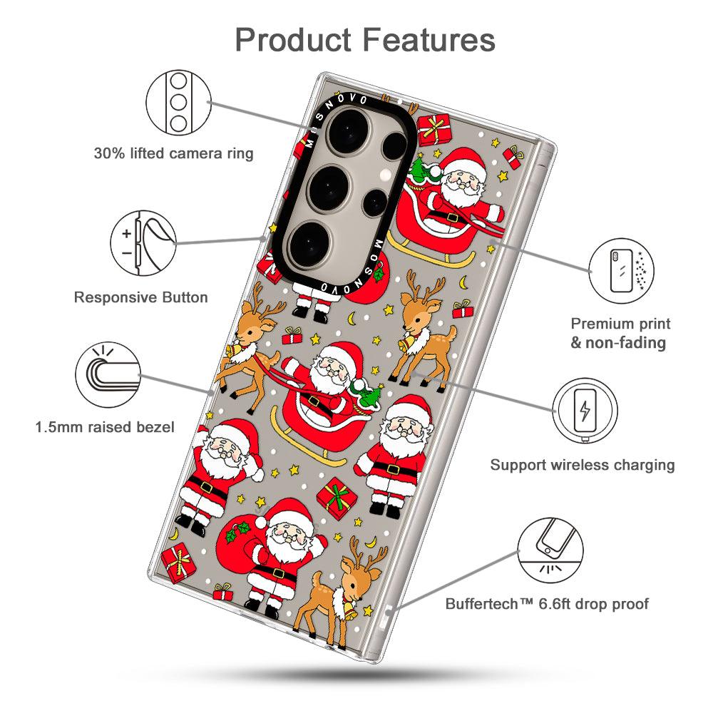 Cute Santa Claus Deer Phone Case - Samsung Galaxy S24 Ultra Case - MOSNOVO