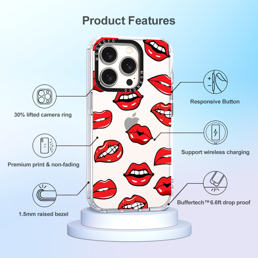 Hot Lips Phone Case - iPhone 15 Pro Case - MOSNOVO