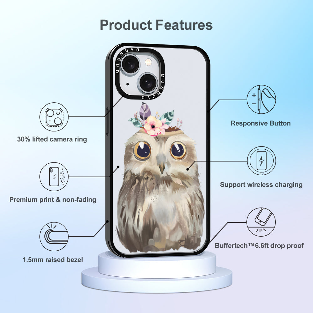 Cute Owl Phone Case - iPhone 15 Case - MOSNOVO