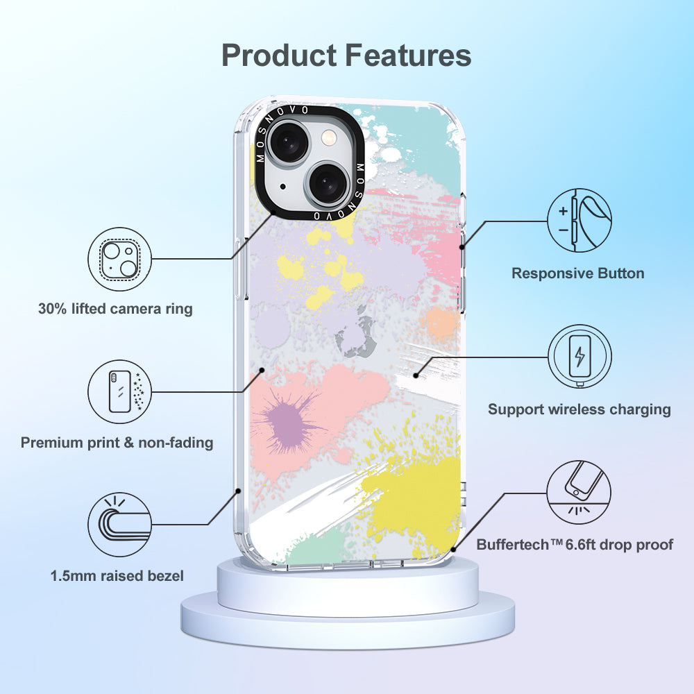 Splash Paint Phone Case - iPhone 15 Case Clear