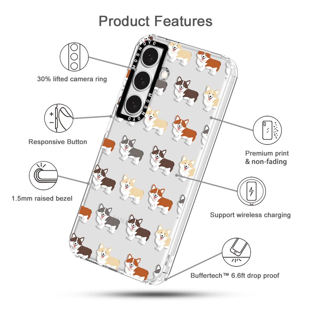 Adorable Corgi Phone Case - Samsung Galaxy S24 Plus Case - MOSNOVO