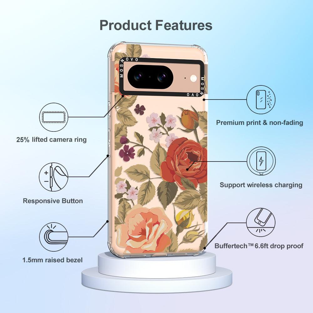 Vintage Roses Phone Case - Google Pixel 8 Case - MOSNOVO