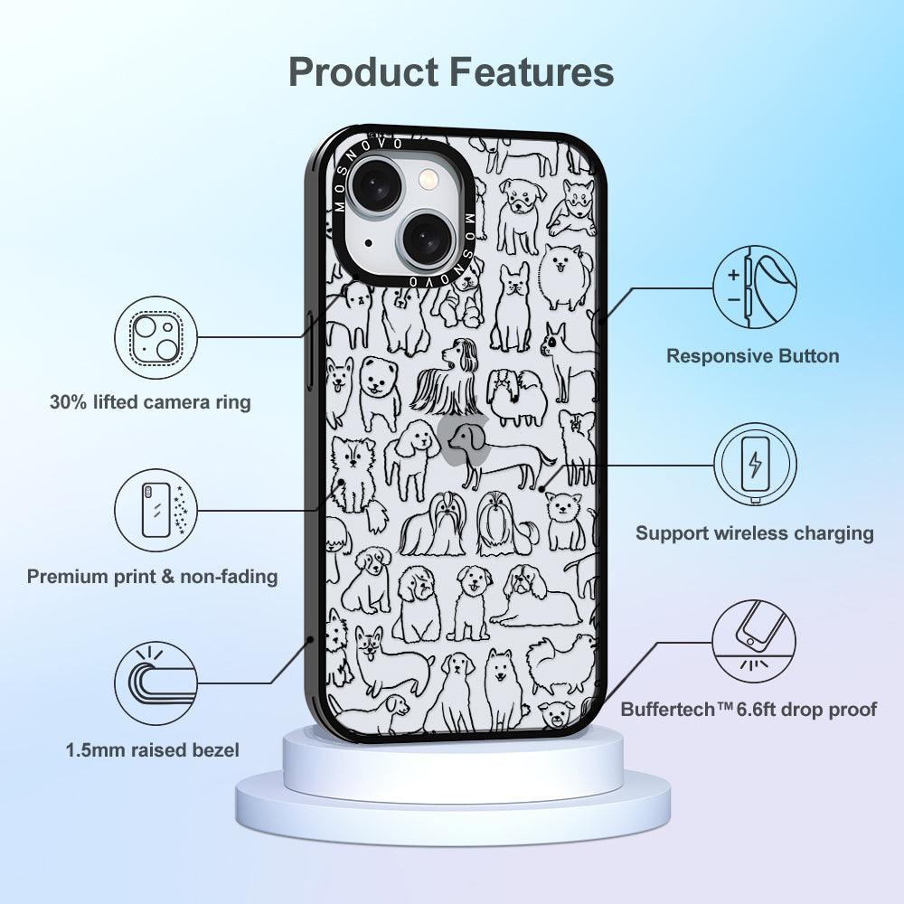 Dogs Phone Case - iPhone 15 Case - MOSNOVO