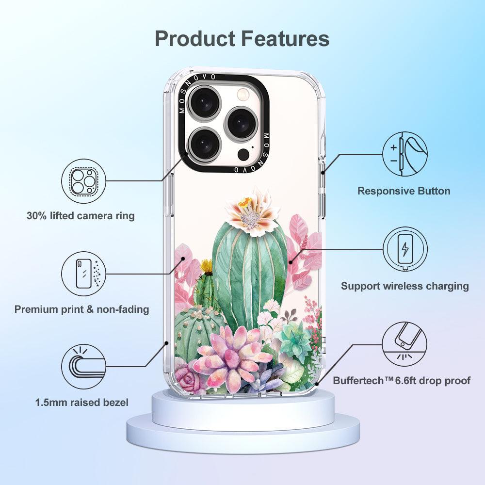 Cactaceae Phone Case - iPhone 15 Pro Case - MOSNOVO