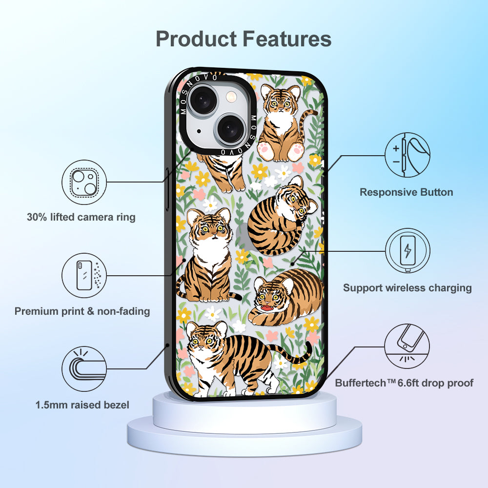 Cute Tiger Phone Case - iPhone 15 Plus Case - MOSNOVO